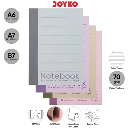 

Buku Tulis Catatan Bergaris Ruled Notebook Joyko NB-733 ( PCS )