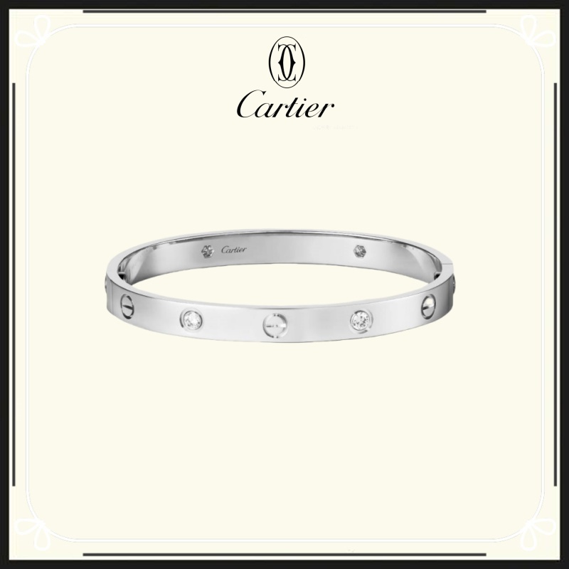[100% Original] Cartier Gelang LOVE berlian klasik/gelang couple/emas mawar/emas kuning/emas putih