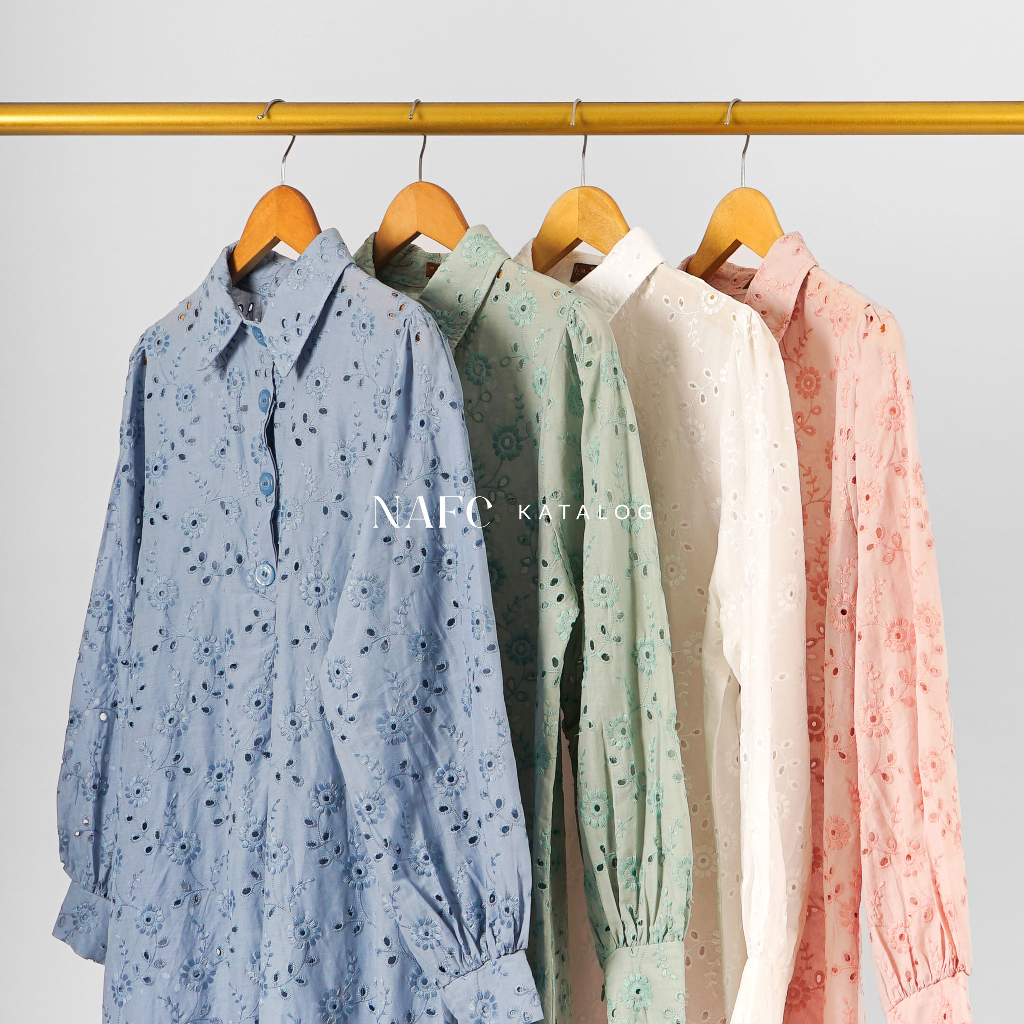 Nafc - Dalia Midi Dress Tunik Katun Jepang Premium