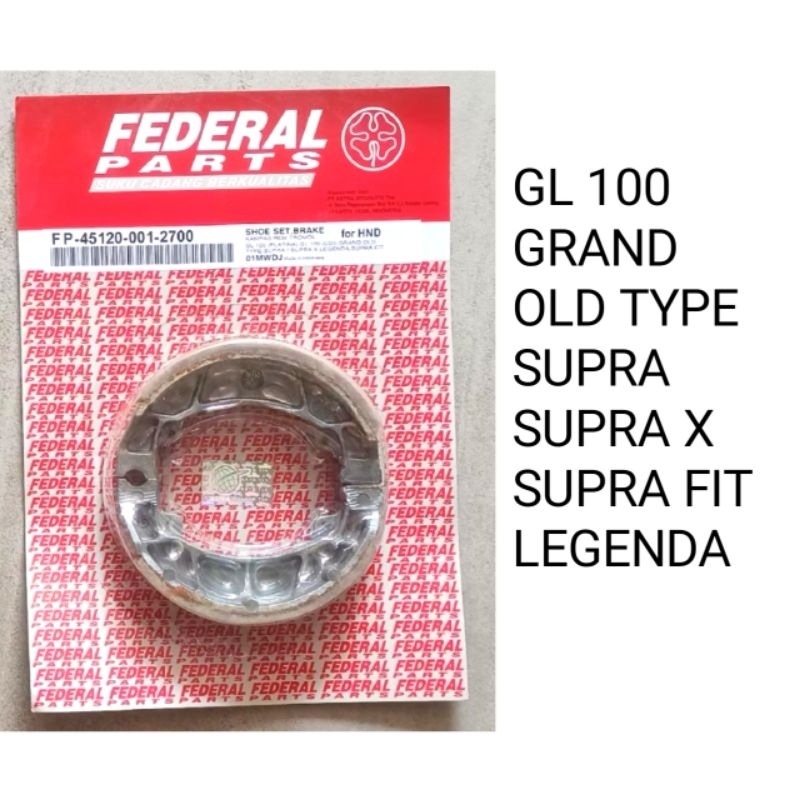 Kampas Rem Tromol motor Federal - Kampas Rem Federal motor Honda GL100,GRAND,OLD TYPE,SUPRA,SUPRA X,