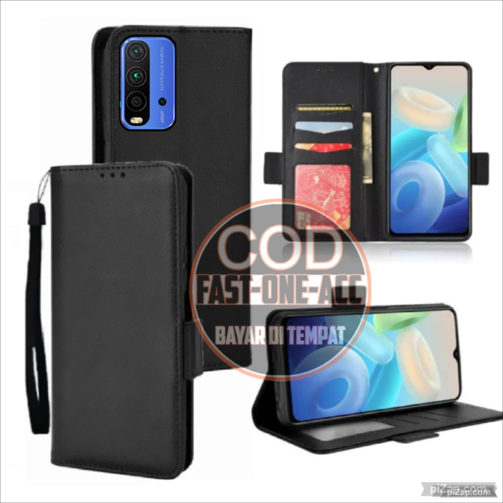 CASE HP XIAOMI REDMI 9T FLIP LEATHER CASE PREMIUM-FLIP WALLET CASE KULIT XIAOMI REDMI 9T - CASING