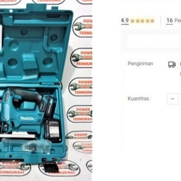 

MAKITA Jigsaw Cordless JV 101 DWYE 12V Jig Saw Gergaji Baterai JV101