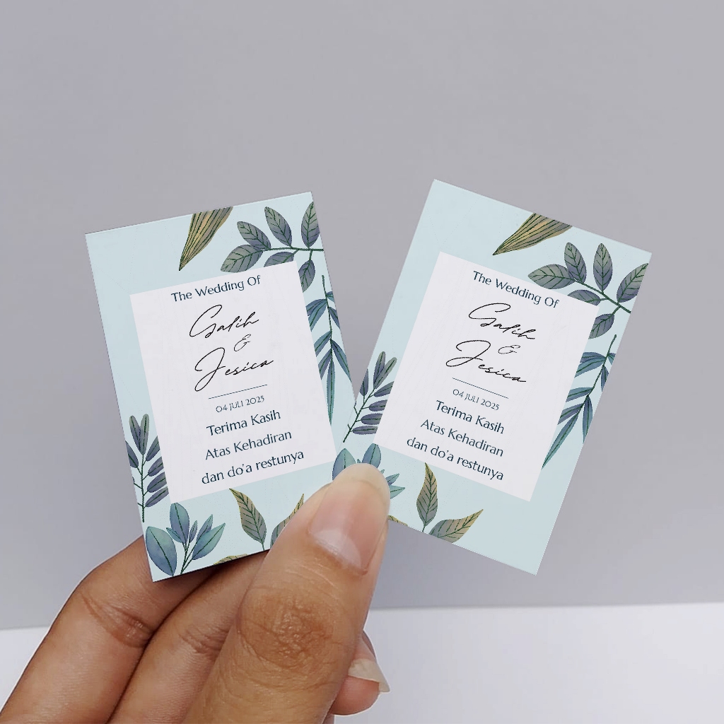 Kartu Souvenir Pernikahan, Ucapan Terima Kasih, Kupon Souvenir ID33