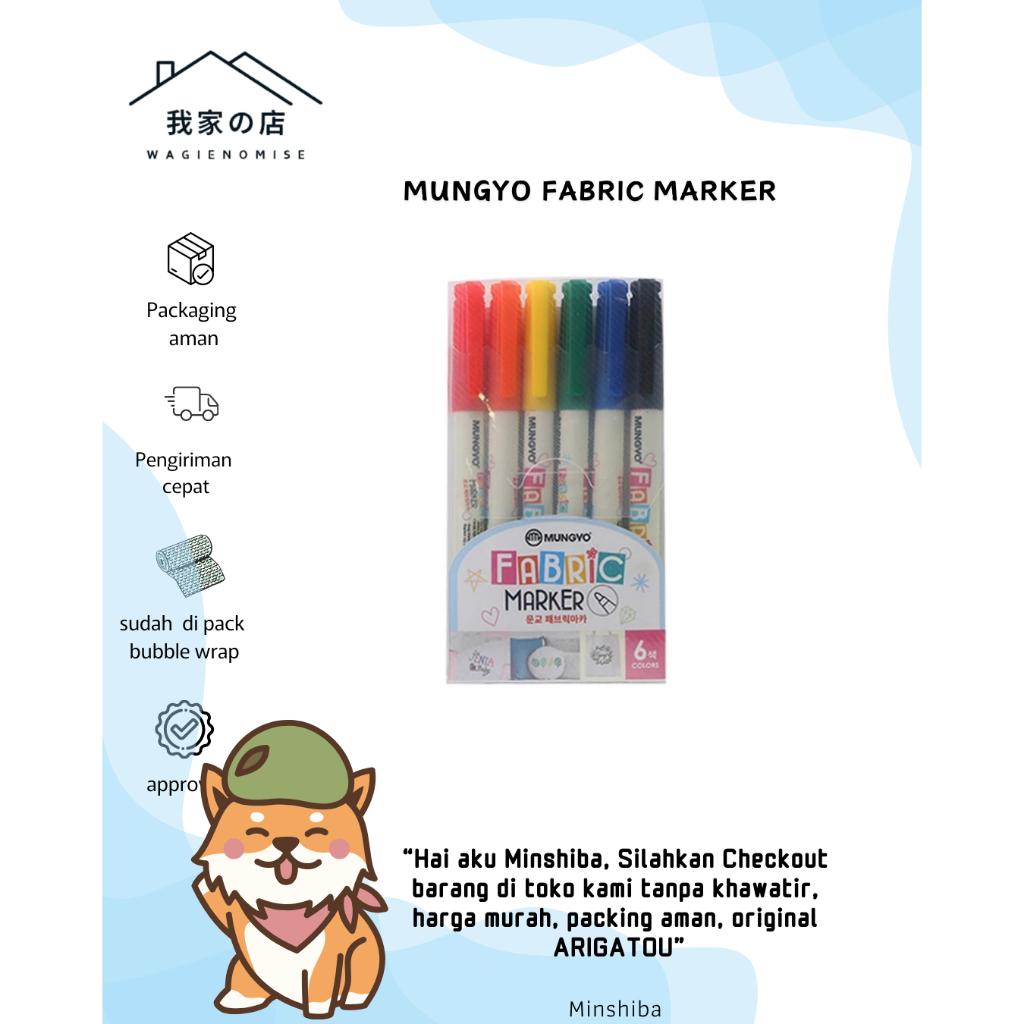 

MUNGYO FABRIC MARKER SPIDOL KREATIF UNTUK SEMUA KAIN
