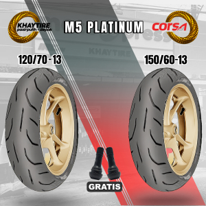 Paket Ban Motor YAMAHA NMAX CORSA M5 PLATINUM 120/70-13 + 150/60-13 Tubeless
