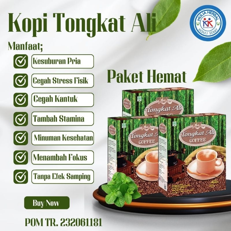 

Kopi Tongkat Ali Robusta - Beli 2 Free 1!! Minuman Kesehatan Kesuburan Pria Stamina Pria