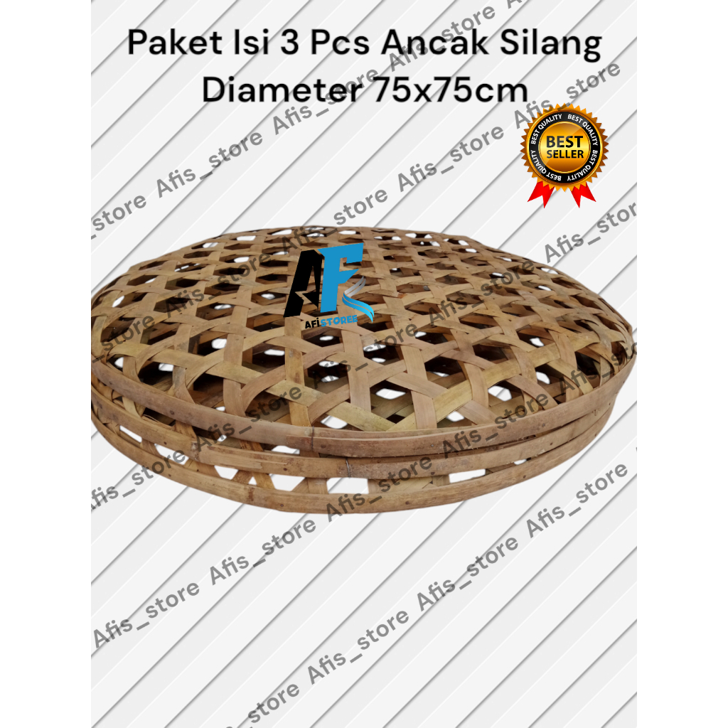 PROMO DISKON 3 Pcs Ancak Silang Ancak Kurungan Ayam Bangkok Diameter 75x75Cm Bahan Full Bambu Ancak 