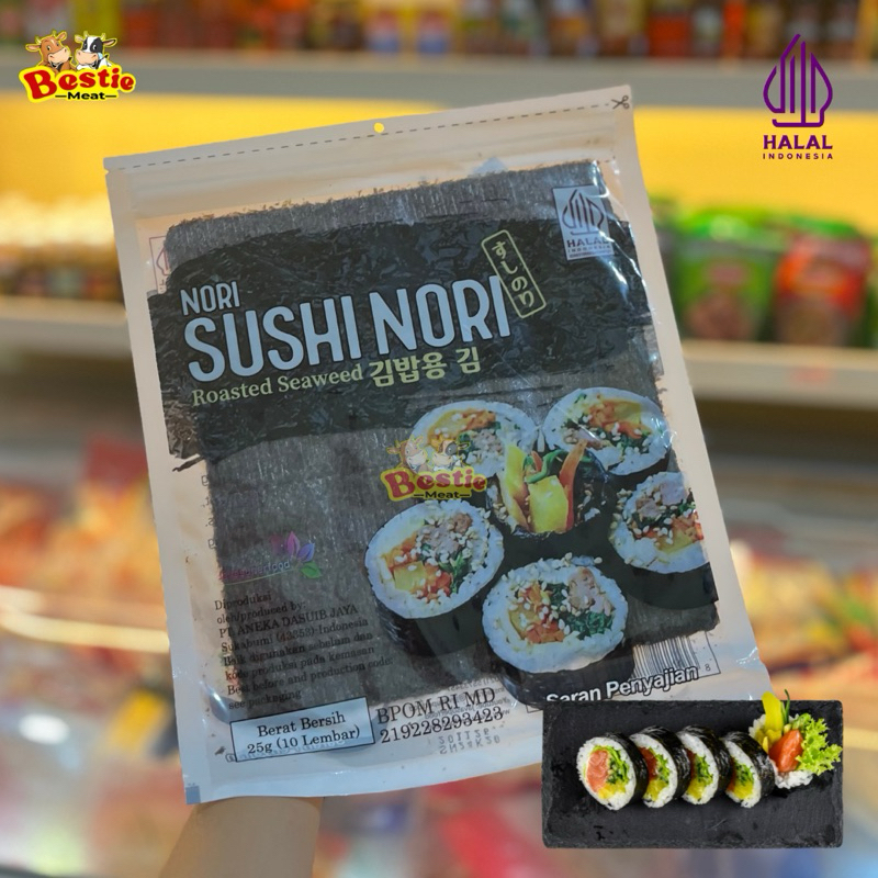 

JSF Nori Sushi Kimbab Roasted Seawed Halal Isi 10 Lembar