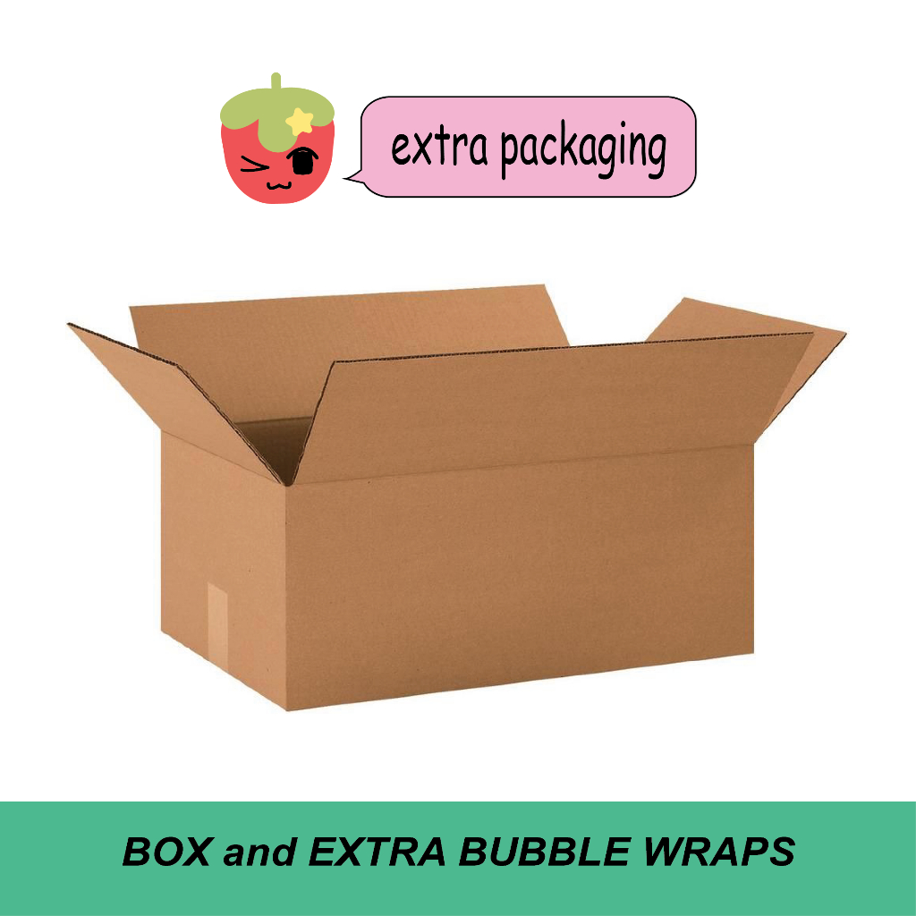 

Extra Packaging | For safer package | BOX + BUBBLE WRAPS