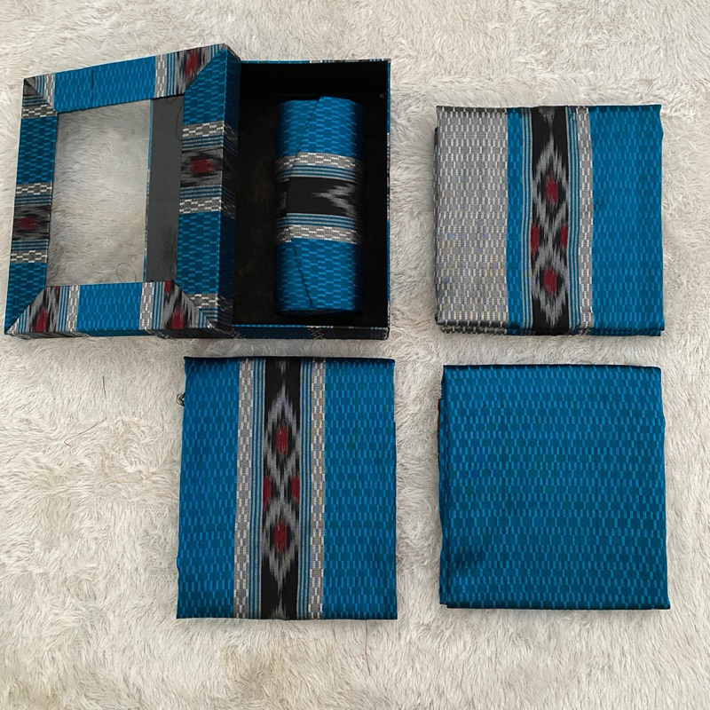 Kain Tenun Sarimbit Sutra Khas “Bugis” Sengkang, Makassar (Couple) Dapat 3 Potong Kain