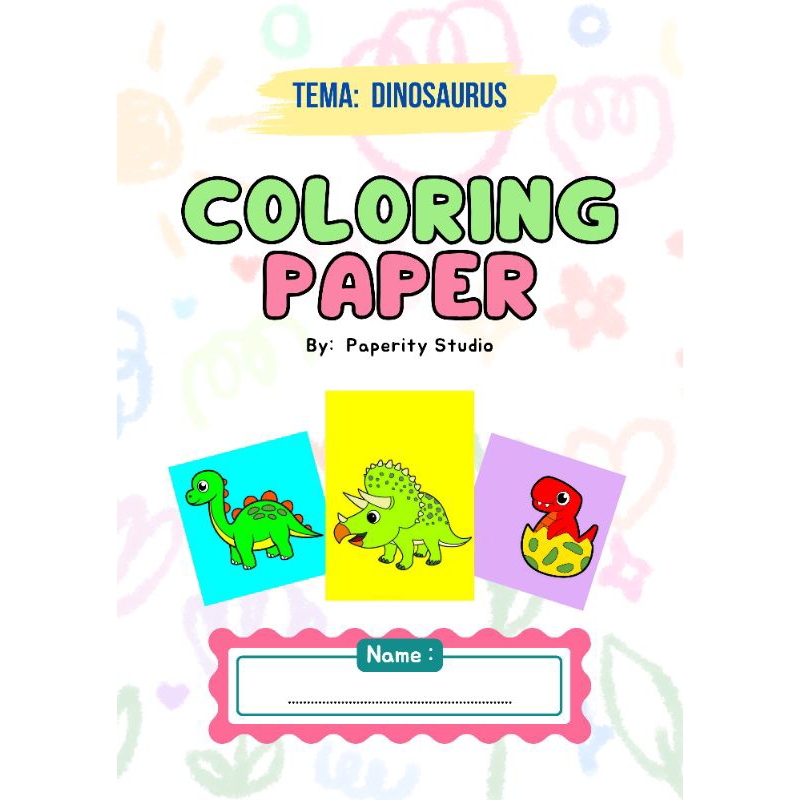 

Coloring pages / coloring book / buku mewarnai dinosaurus untuk anak tk / paud