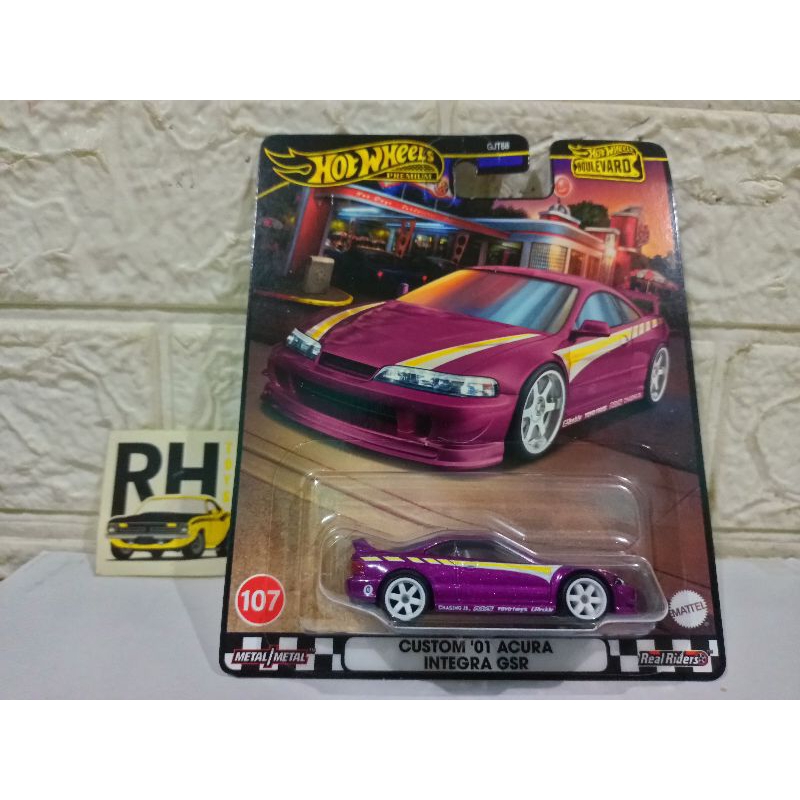Hot Wheels Custom 01 Acura Integra GSR Boulevard Premium ban karet