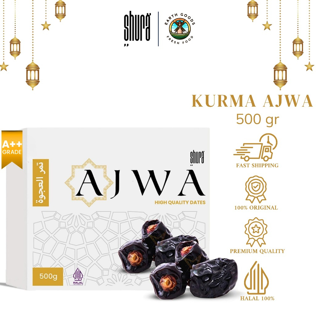 

Shura Kurma Ajwa 500gr Kurma Nabi Premium Original High Quality Kurma Nabi Asli Madinah