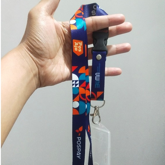 

Gantungan Lanyard ID Card Posindonesia Biru | Happy Lanyard | Lanyar Kantorpos | Gantungan ID Card | Posindonesia