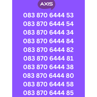 Nomor Cantik Axis Murah Triple