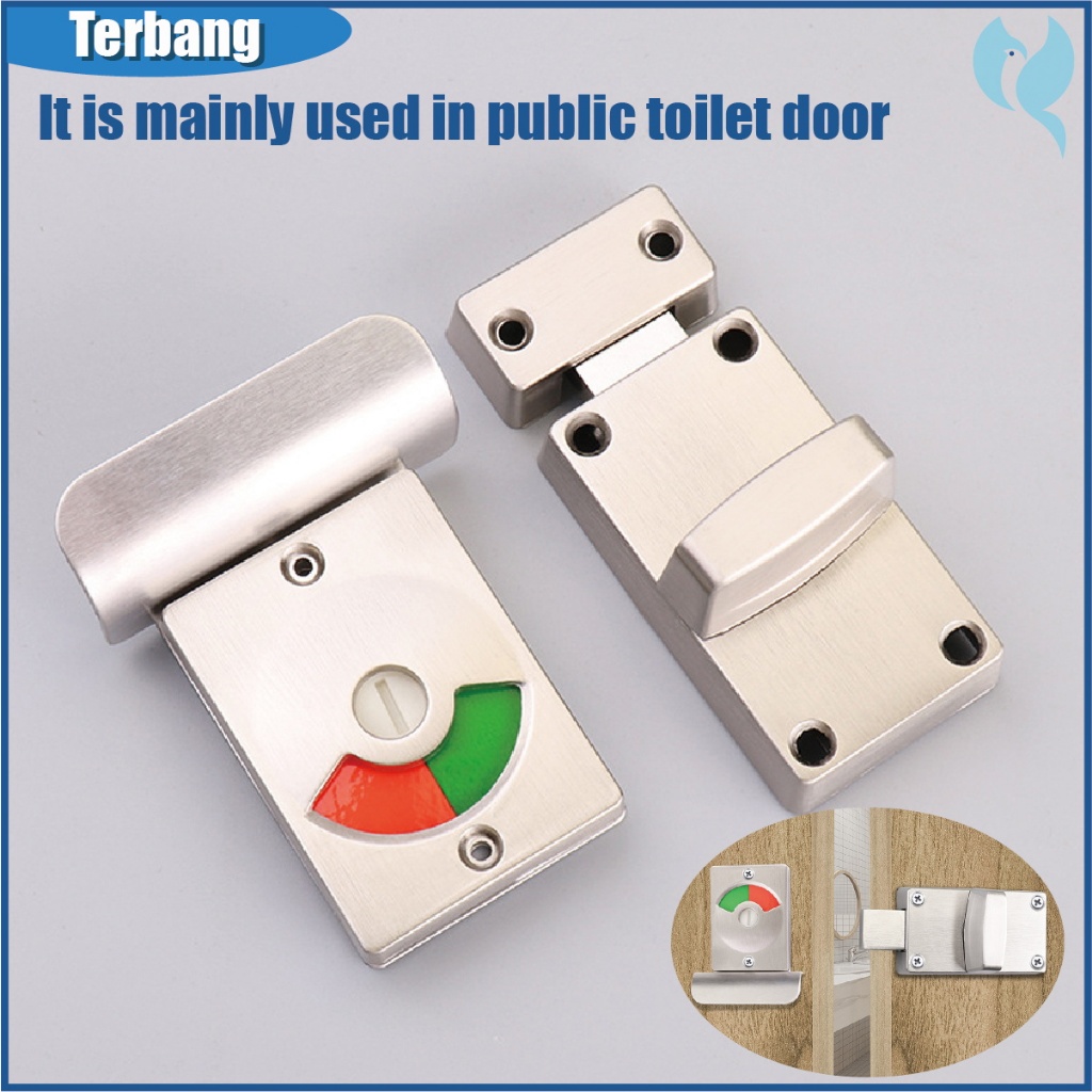 Grendel Indikator Untuk Toilet Partisi Dengan Sekrup Grendel Sliding Stainless Kunci Slot Jendela Pi