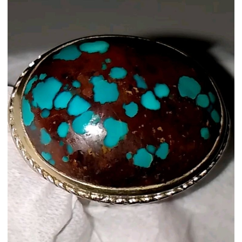 Natural Pirus Persia Biru Lawasan Urat Merah