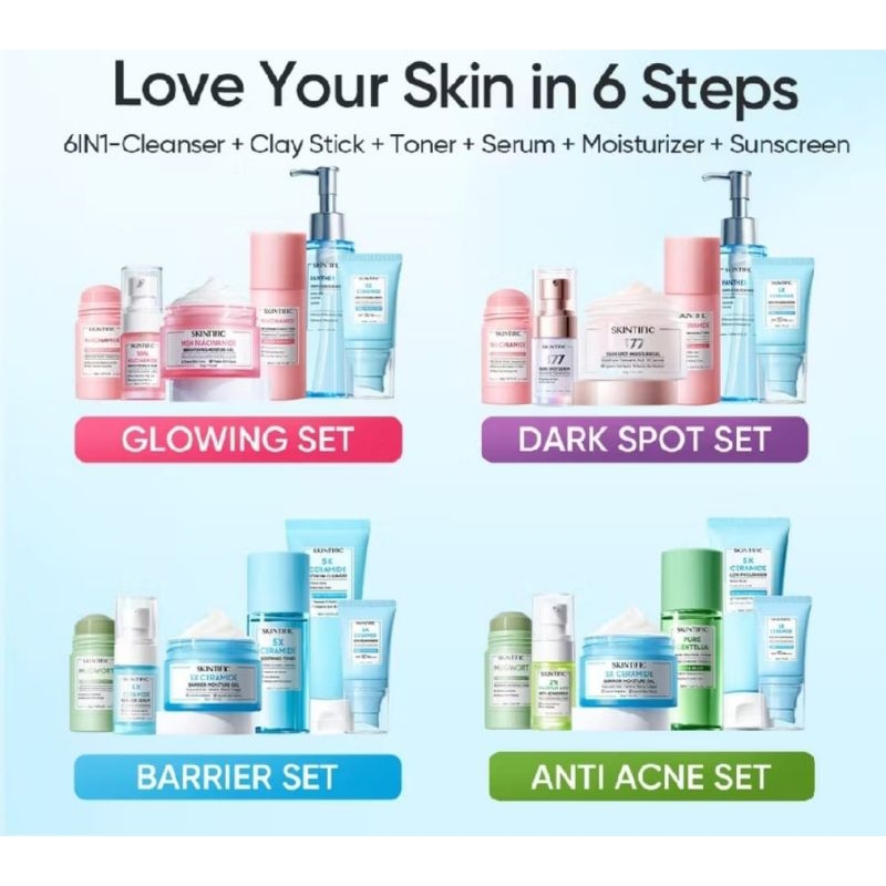 Skintific 6Pcs skincare set