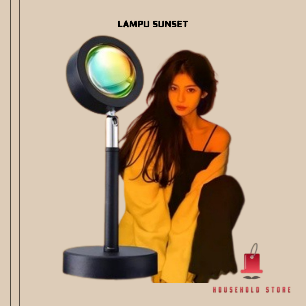 Lampu Tidur Sunset Proyektor LED Motif Matahari