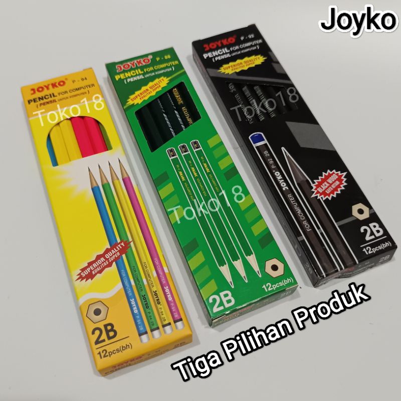 

1 Pak Pensil 2B Joyko P88,P92,P94(Isi 12 Pcs)