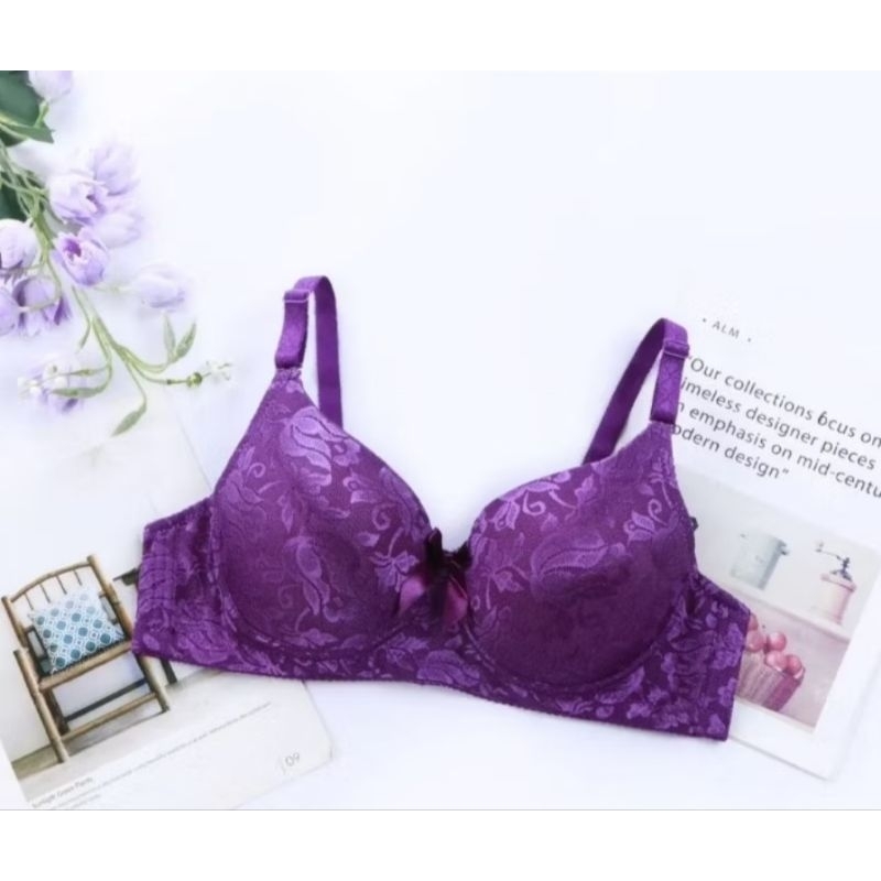 Bra Wanita Kawat Cup Jumbo Busa Tebal Bagian Bawah Size 34-42 Kait 3 bh 3355