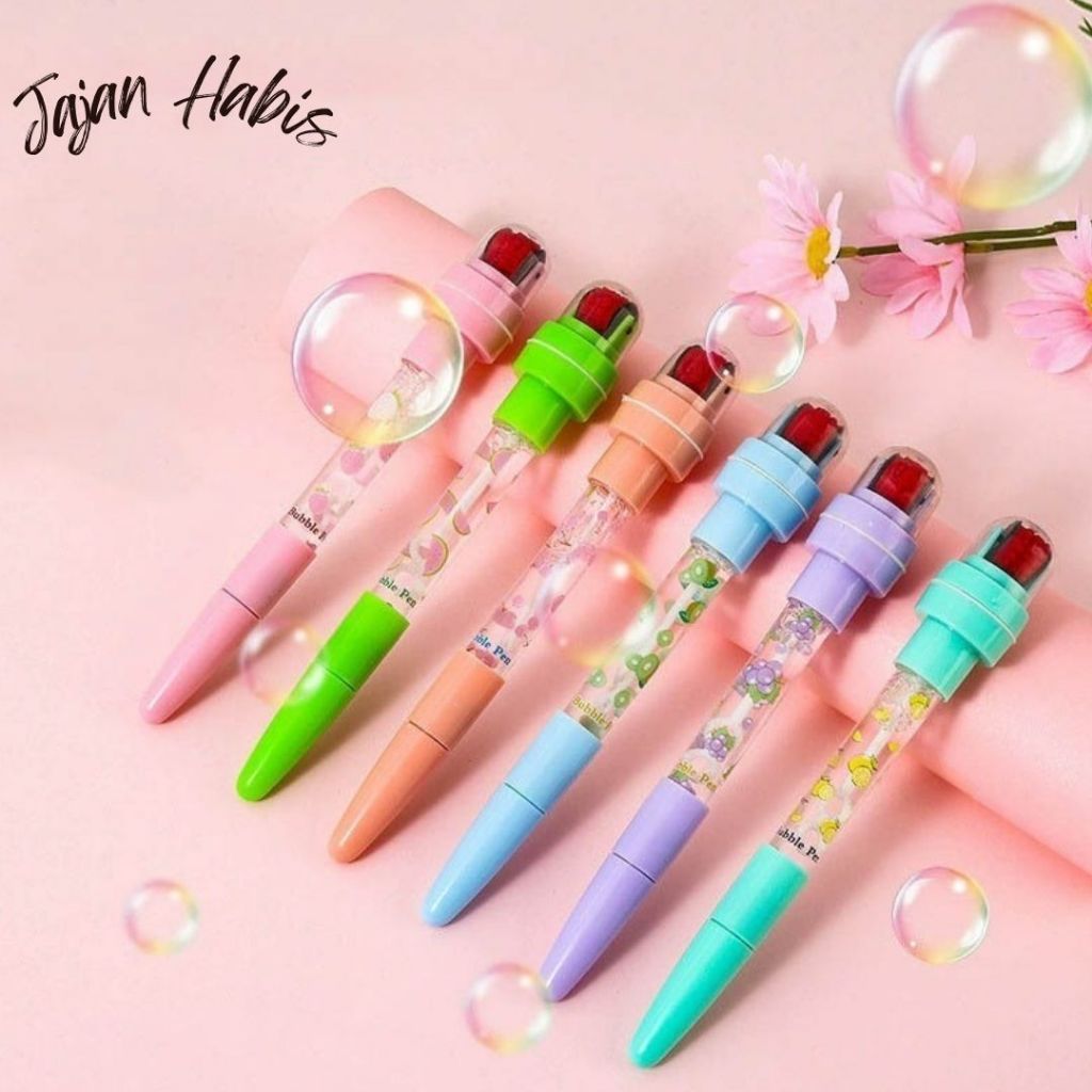 

JABIS Pena Gel Gelembung Bubble Light 5 in 1 Segel Rol Cahaya Segel Anak-Anak Bolpoint Kreatif Ajaib Pulpen Multi Fungsi Roller Seal Anak Sihir Kreatif Pulpen Pena Hadiah Sekolah