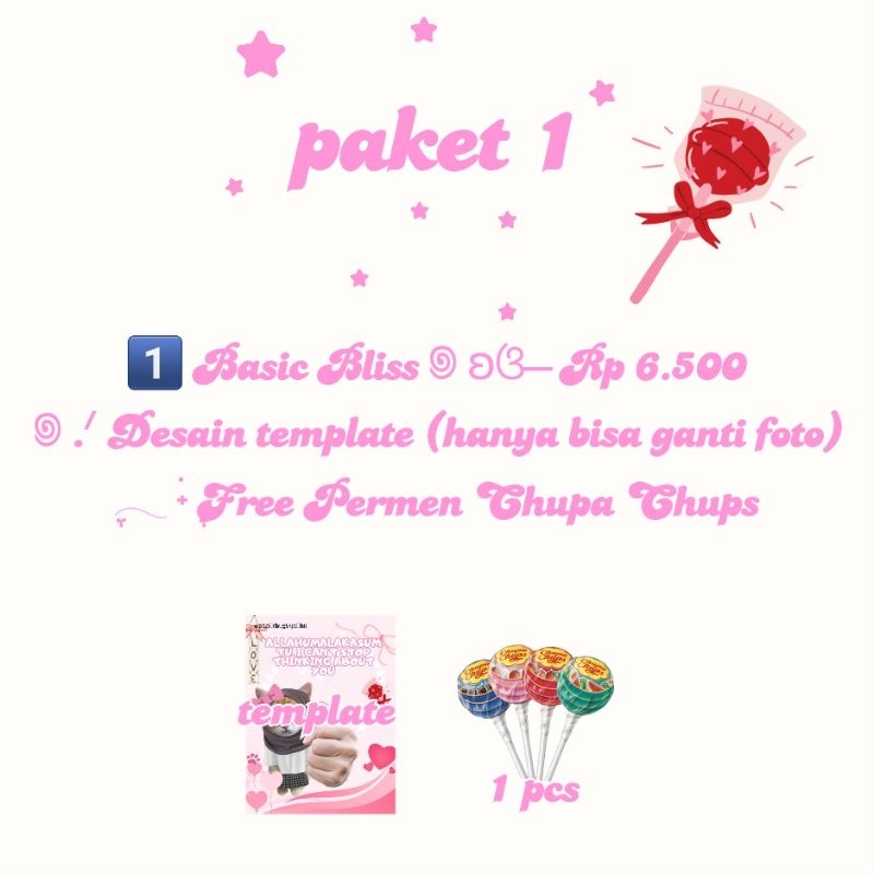 

paket 1 Basic Bliss ꩜ ʚଓ gift card lucu @paperhugbyasha