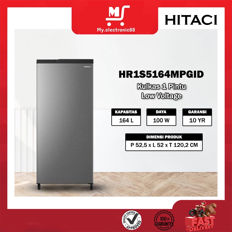 HITACHI KULKAS 1 PINTU (HR1S5164MPGID)