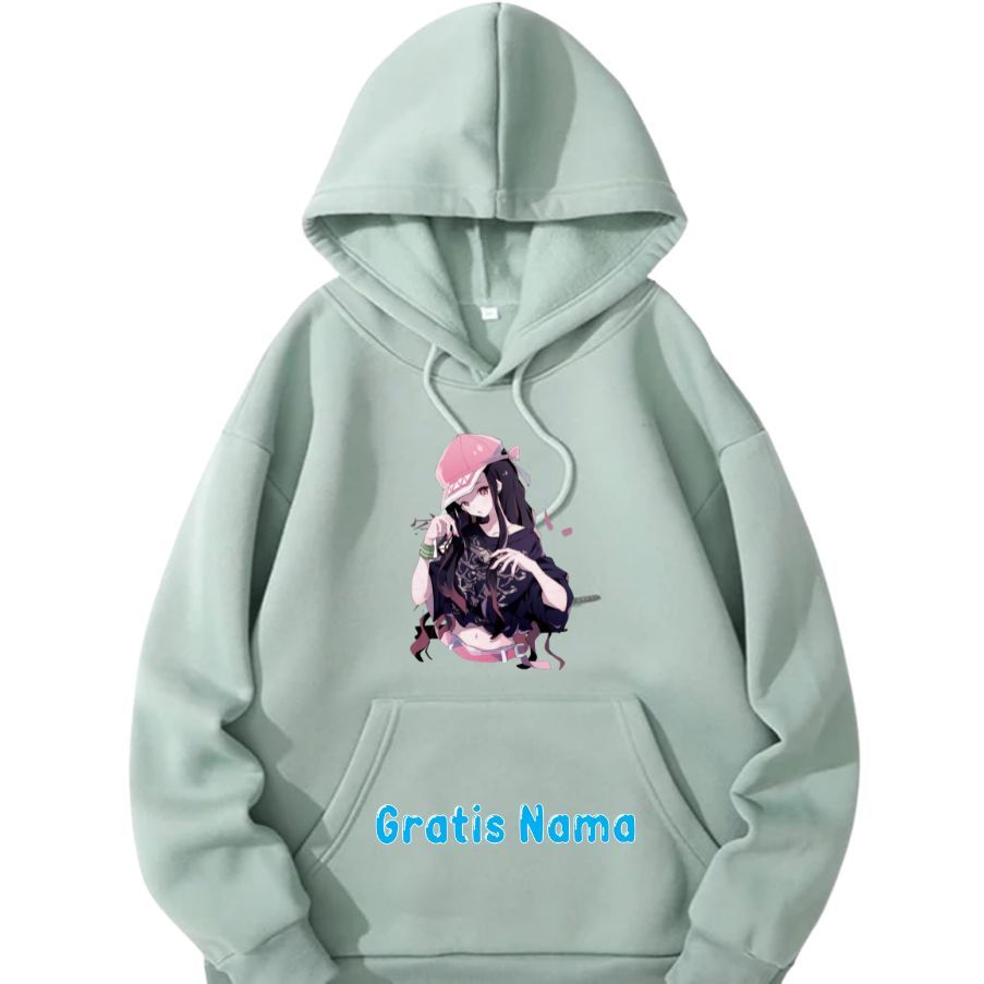 Jaket Sweater Hoodie Wibu Anak Laki Perempuan Cewek Cowok Hoodie Wibu Terbaru Gratis Custom Nama