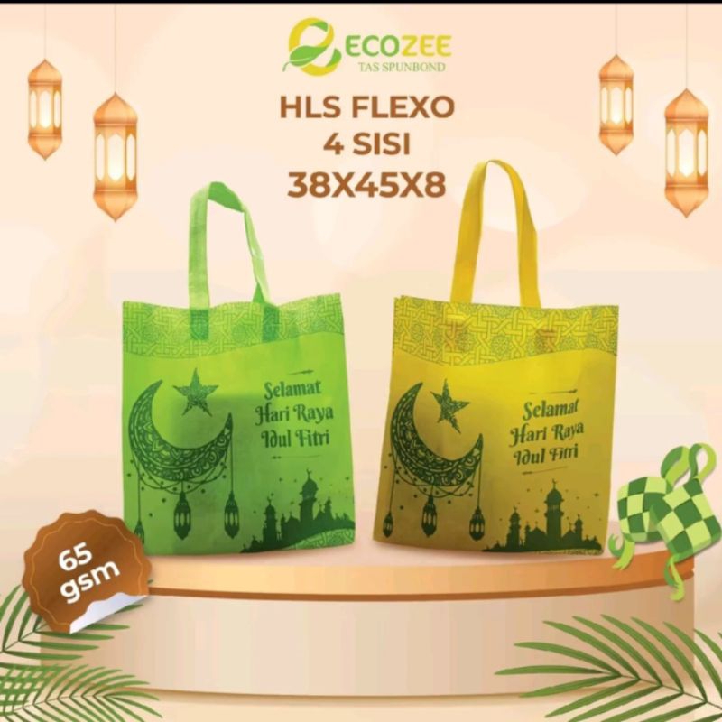 

1 LUSIN - 12PCS TAS HANTARAN LEBARAN GOODIEBAG LEBARAN TERBARU UK 38X45X8CM 4 SISI SABLONAN BAHAN TEBAL BISA COD