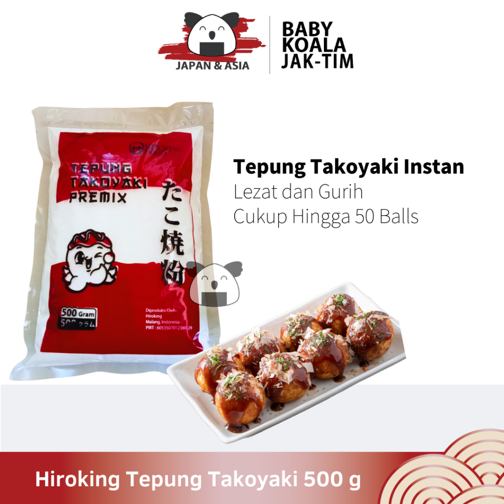 

HIROKING FOOD Tepung Takoyaki Premix 500 g - Jaktim