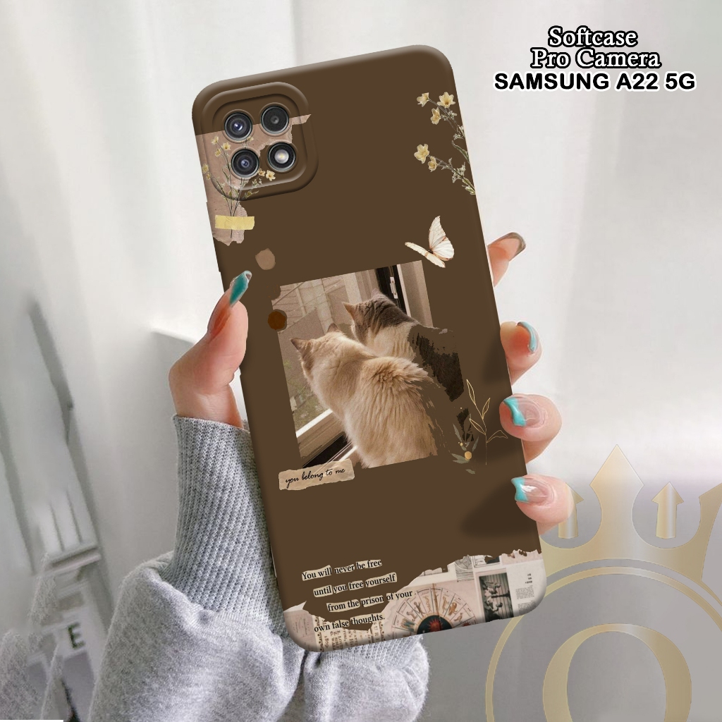 Softcase Samsung Galaxy A22 5G - ORORA - Casing Samsung Galaxy A22 5G - Motif case Catss - softcase 