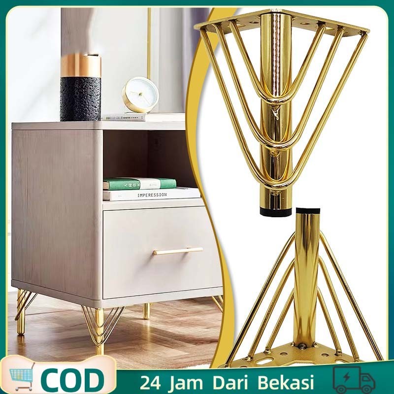 15cm Kaki Kursi Sofa/Kaki Bangku Sofa/Kaki Kursi Bulat/Kaki Kursi Besi Hollow/Kaki Sofa Gold