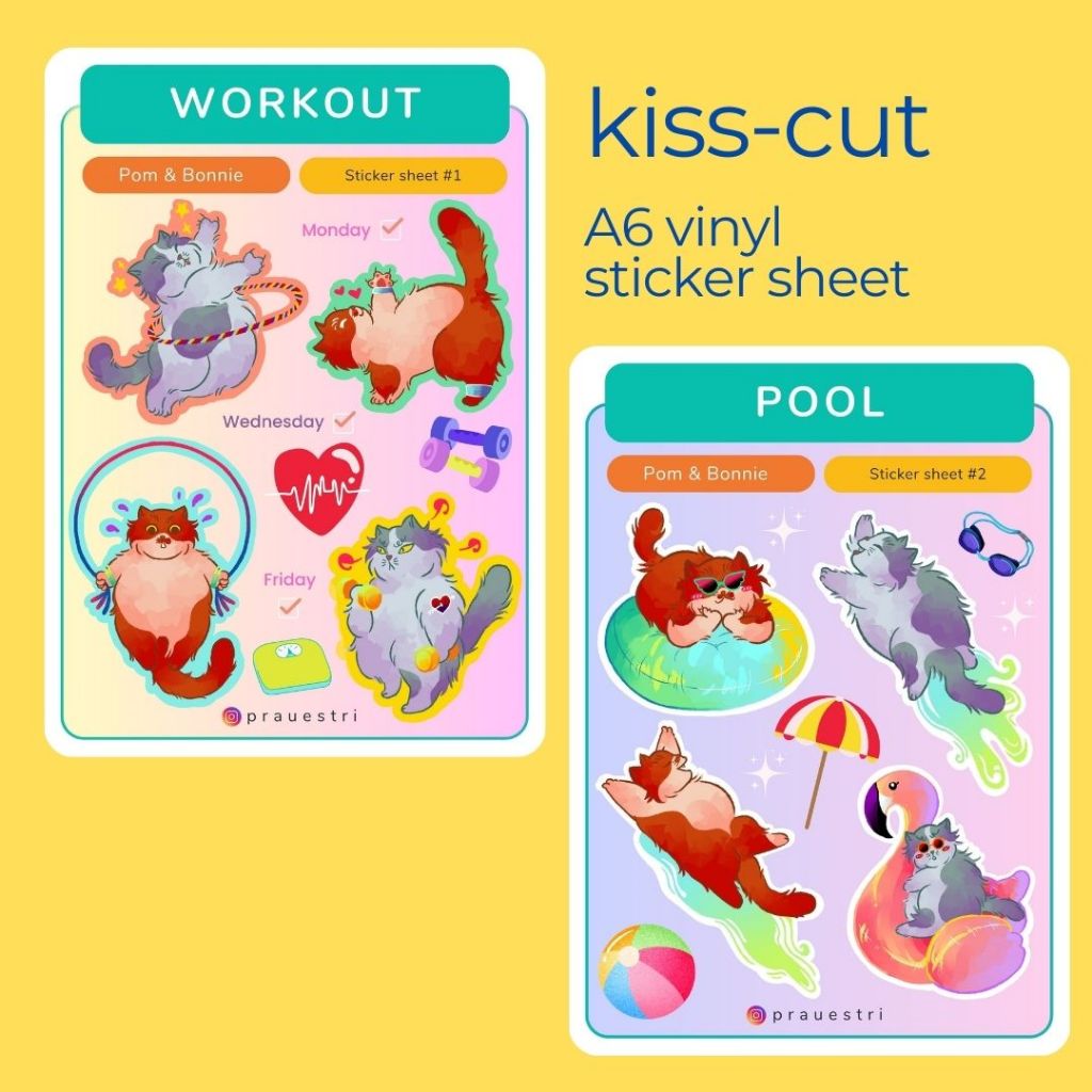 

Sticker Sheet/Stiker Kegiatan Kucing