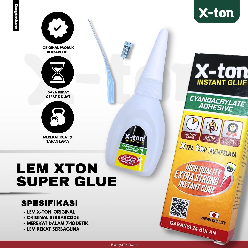 

GRS Lem X-Ton Instan Glue Original garansi 24bulan / Lem G Korea Original ada Barcode bisa diScan
