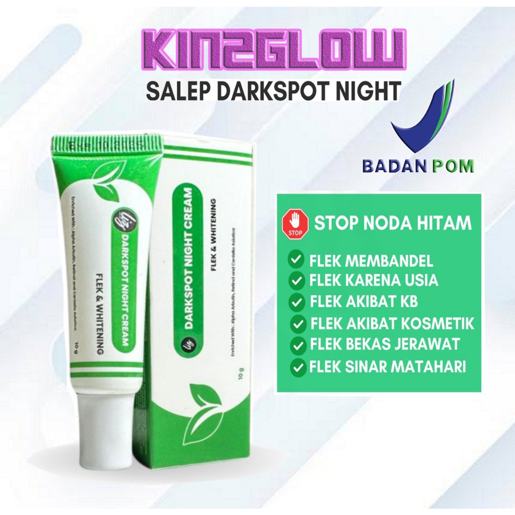 BPOM Salep Flek Hitam Membandel Salep Darkspot Night Whitening Salep Retinol ELZET Skincare Ori BPOM