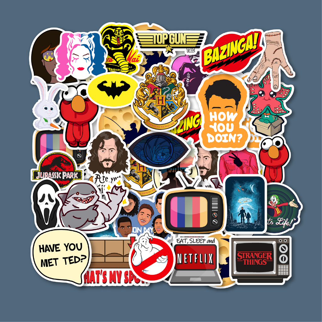 

STICKER PACK MOVIE & SERIES | TAHAN AIR | CUTTING | HELM LAPTOP KACA KOPER CASING HP