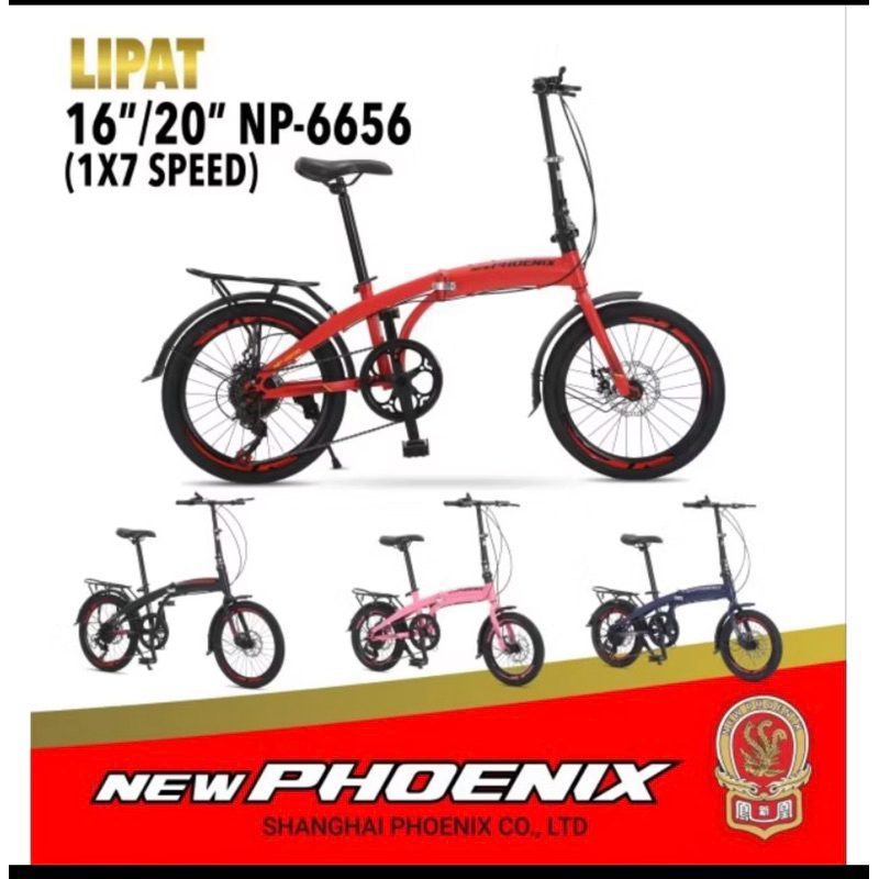 Sepeda Lipat 16 Inch & 20 Inch Newphoenix NP 6656 Terbaru Murah By Pacific Promo bisa paylatter sepe
