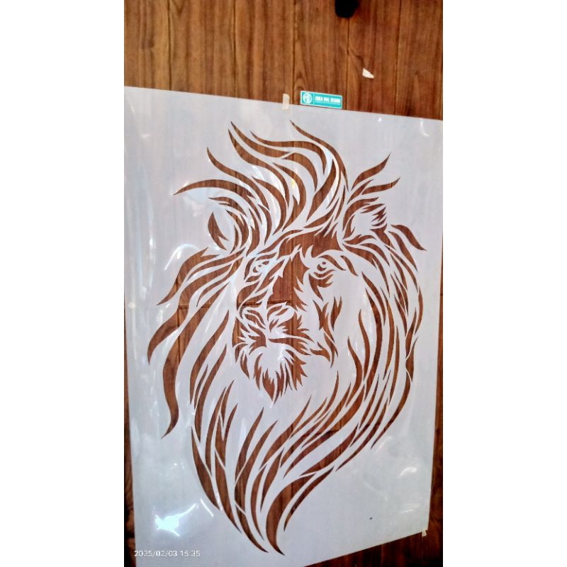 

lion singa setencil/mal cetakan cet motif