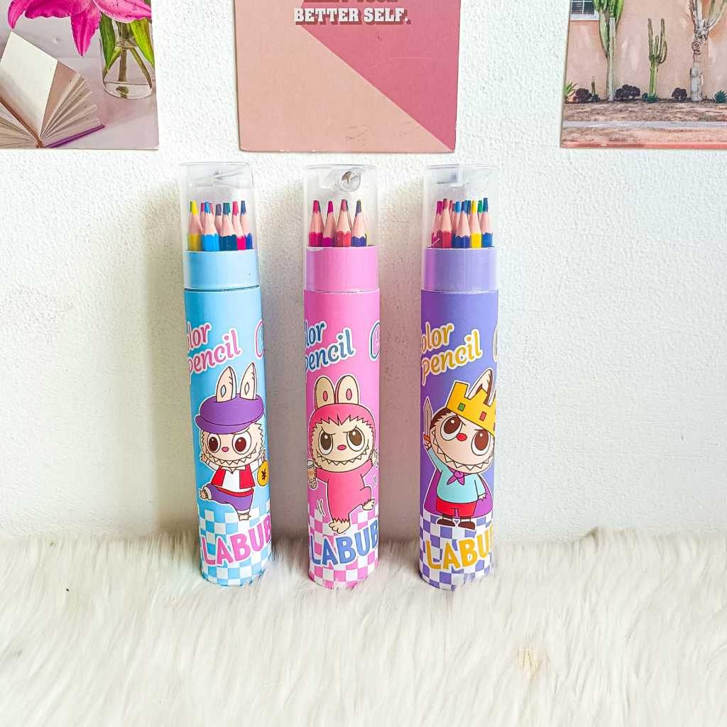 

YUH PENSIL WARNA LABUBU TABUNG 24 DAN 12 PLUS RAUTAN WARNA MURAH COLORED PENCIL COLOURED PENCIL