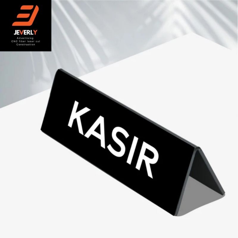 Sign Akrilik/Papan Meja Kasir/Penanda Kasir Akrilik/Sign Akrilik Meja