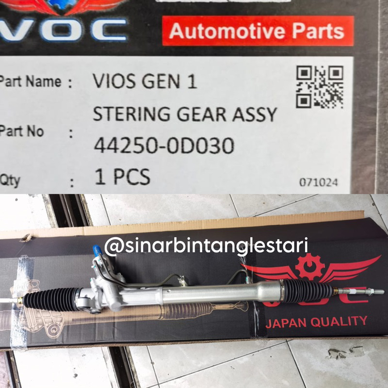 Rack steering / Rack Stir Yaris Vios GEN 1 ( thn 2004 - 2007 ) VOC