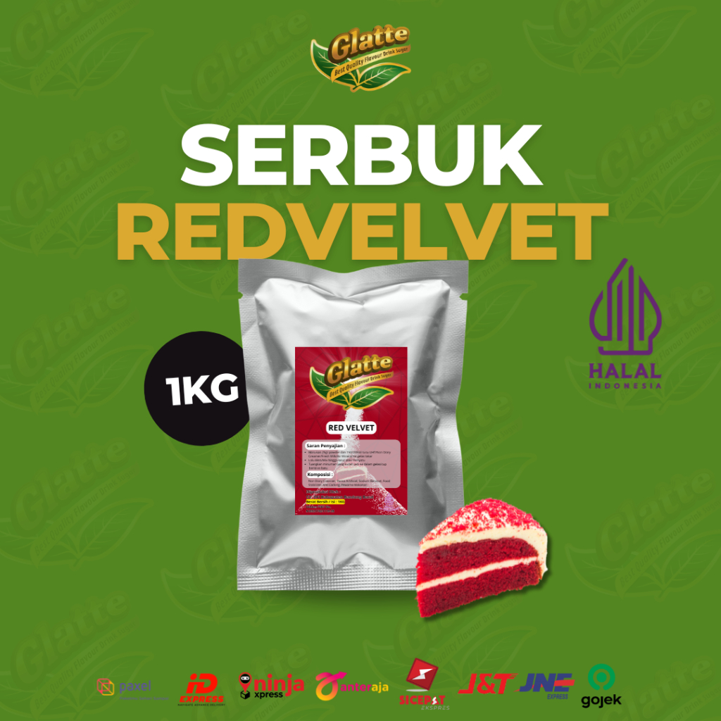 

Powder Glatte Rasa Red Velvet / Bubuk Rasa Red Velvet 1kg