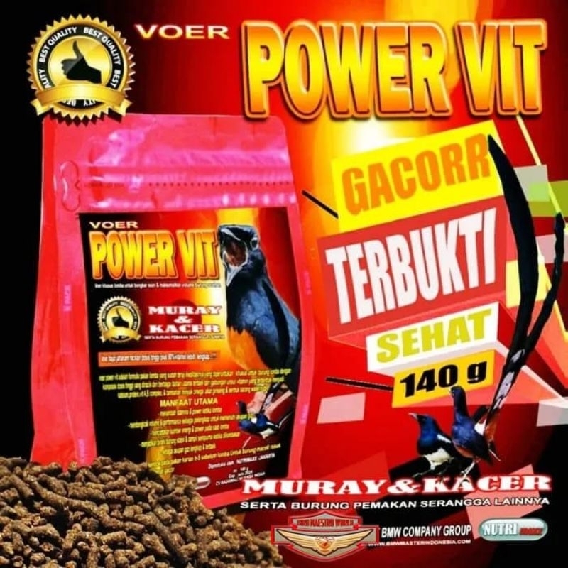 Voer Power Vit merahBurung Juara Murai & Kacer Gacor Durasi Panjang