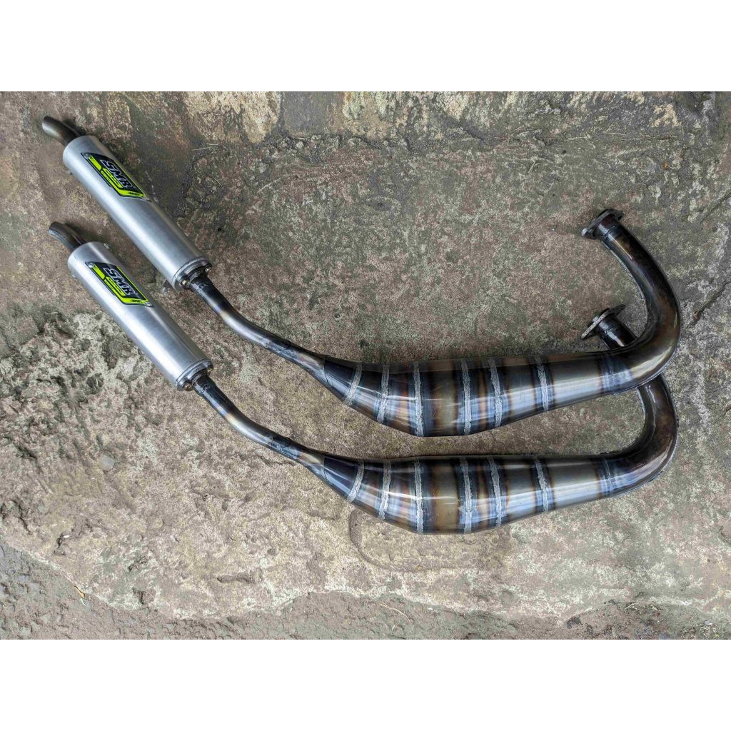 Knalpot SMR RX King Kolong PDK Scorpio Plat Almu - Leher Plepet