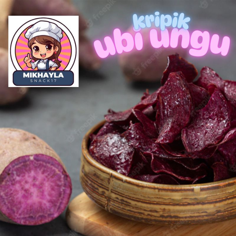 

keripik ubi ungu,manis dan lezat 1kg, 500gr, 250gr - Mikhayla snack17