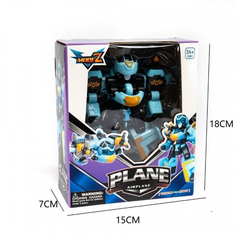 MINISTAR Mainan Robot Transformasi Pesawat Terbang Mini Robot Tempur