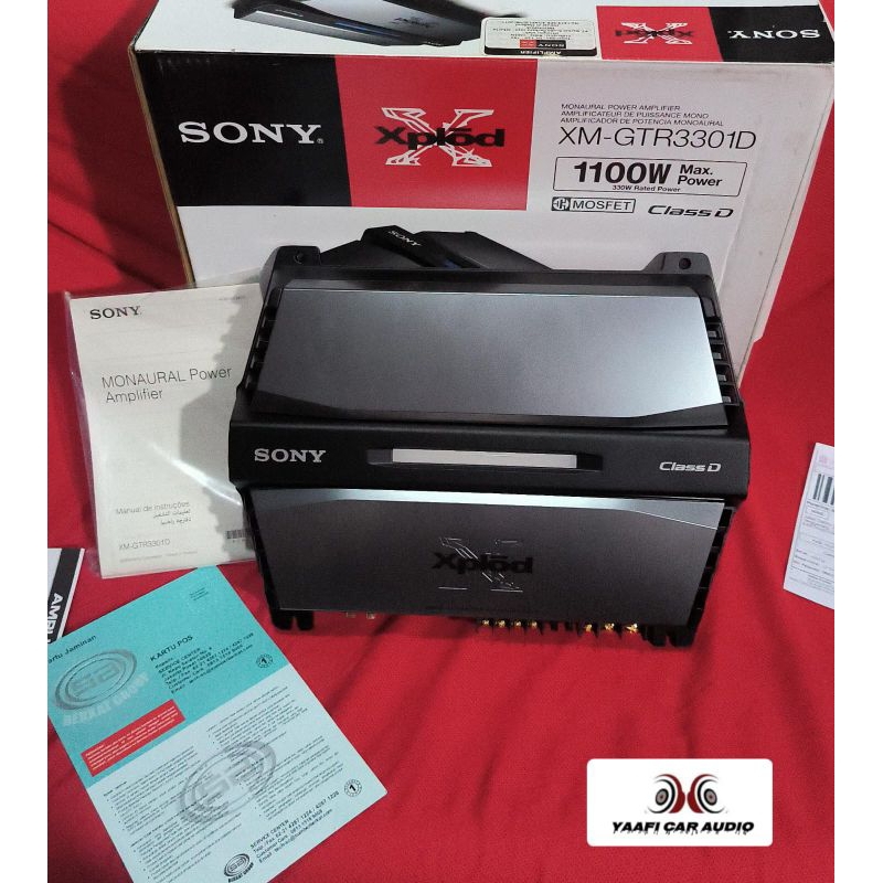 Sony XM-GTR3301D Class D Monoblock Power Amplifier Mono-yaafi car audio