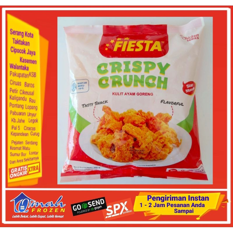 

Kulit Ayam,Fiesta crispy Crunch 300g, Frozen Serang