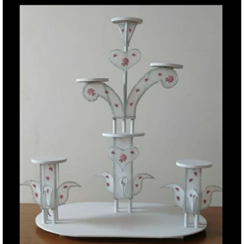 7 Buah Pajangan Alas Tatakan Kue Tart Pengantin Susun/Tingkat Uk.Besar